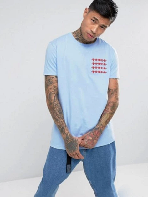 Футболка ASOS ASL-120520-2 3XS (783993XS) Голубой - Фото 1 Футболка ASOS ASL-120520-2 3XS (783993XS) Голубой - изображение 1