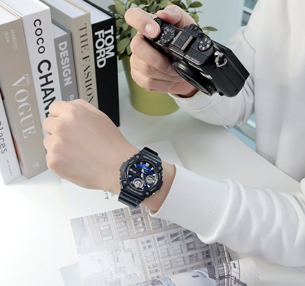 Мужские наручные часы CASIO AEQ-120W-2A Синие с таймером - изображение 5