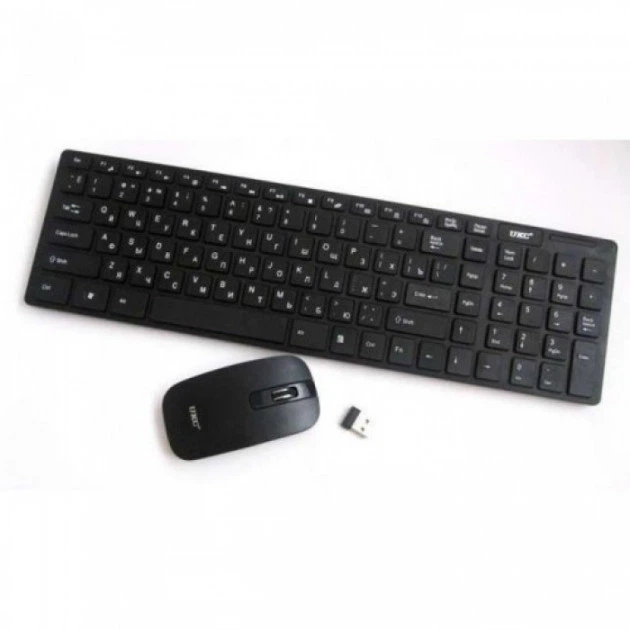 Клавиатура беспроводная с мышкой и адаптером UKC k06 (44719) black - изображение 2