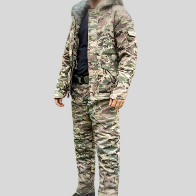 Зимний камуфляжный комплект одежды мультикам размер 3XL - 100-110кг рост 182-188см - изображение 1