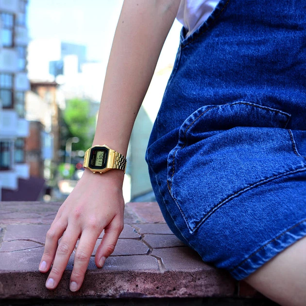 Наручные часы Casio A159WGED-1EF Черные с золотистым - изображение 3
