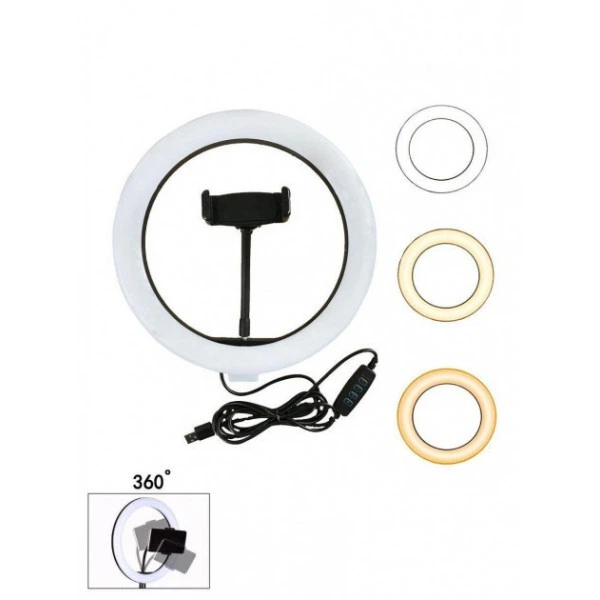 Светодиодная кольцевая Led лампа для фото и видео съемки UKC Ring Fill Light UKC ZD666, 26см (без штатива) - изображение 2