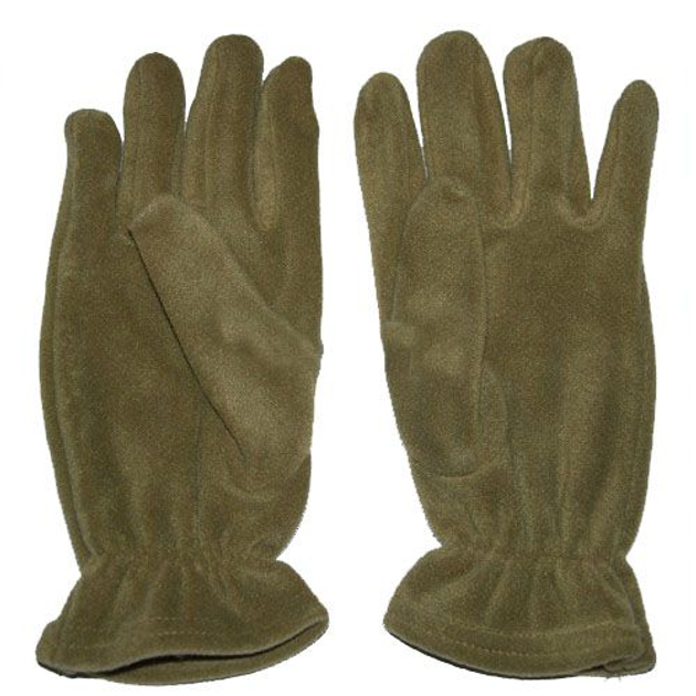 Теплые зимние флисовые военные перчатки для армии и военных зсу Хаки - изображение 1