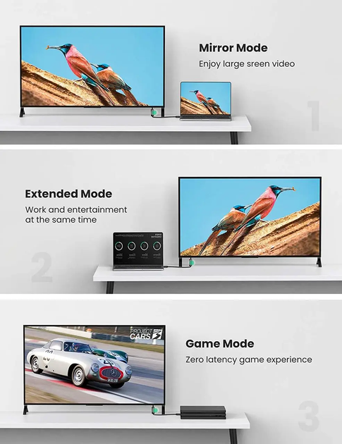 Кабель видео HDMI-удлинитель Ugreen 4K HDMI Extender Male to Female 2 м Black (HD107) - Фото 6 Кабель видео HDMI-удлинитель Ugreen 4K HDMI Extender Male to Female 2 м Black (HD107) - изображение 6