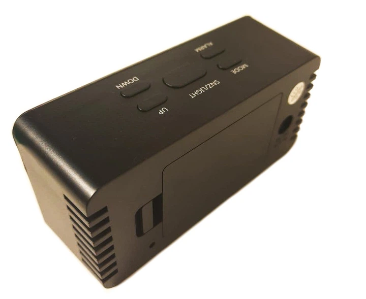 Часы светодиодные настольные LED DS-3658L с белой подсветкой black - изображение 3