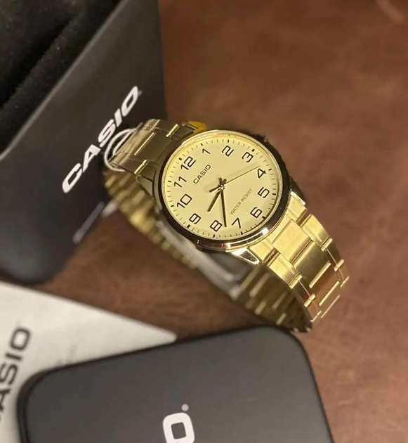 Наручные часы с аналоговым дисплеем Casio MTP-V001G-9BUDF Золотистые - изображение 4