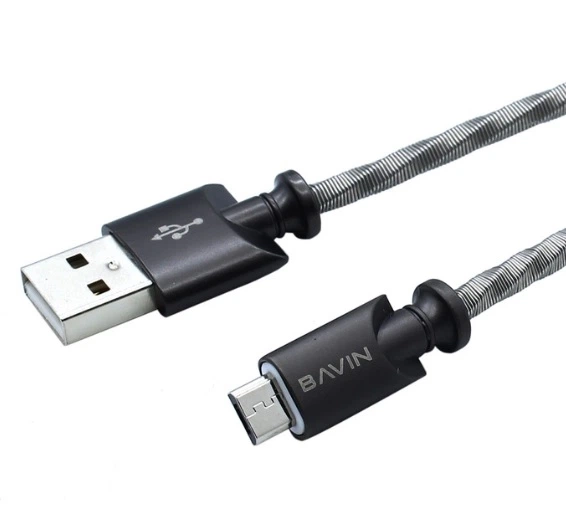 Кабель Bavin CB101, Micro-USB, 2.4A, Silver, длина 1м, BOX - Фото 1 Кабель Bavin CB101, Micro-USB, 2.4A, Silver, длина 1м, BOX - изображение 1