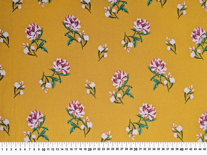 Тканина Льон з віскозою весняні квіти, гірчиця, пог. м. (л39, 2009060, д7 цв2) - Фото 3 Тканина Льон з віскозою весняні квіти, гірчиця, пог. м. (л39, 2009060, д7 цв2) - зображення 3