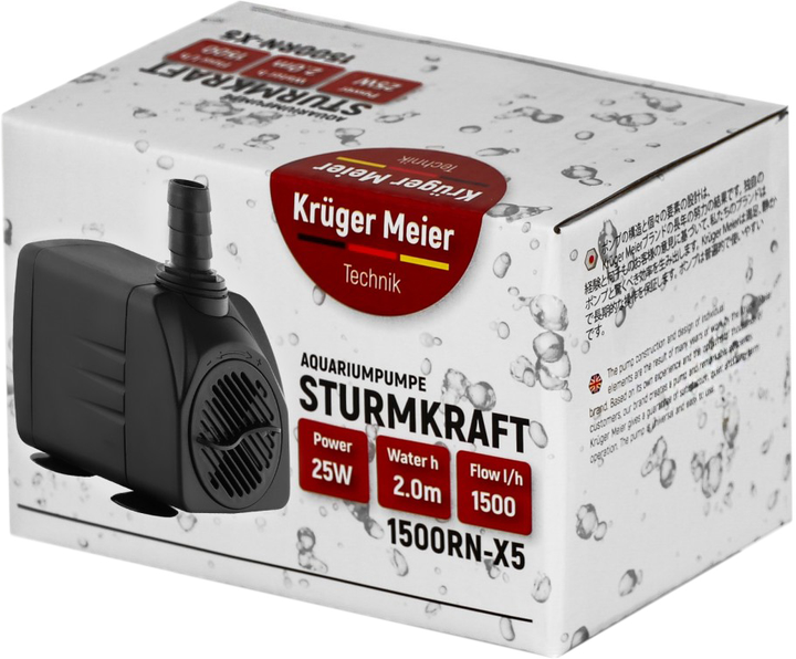 Помпа подъемная Kruger Meier Sturmkraft 1500 л/ч (1500RN-X5) (5903900043021) - изображение 7