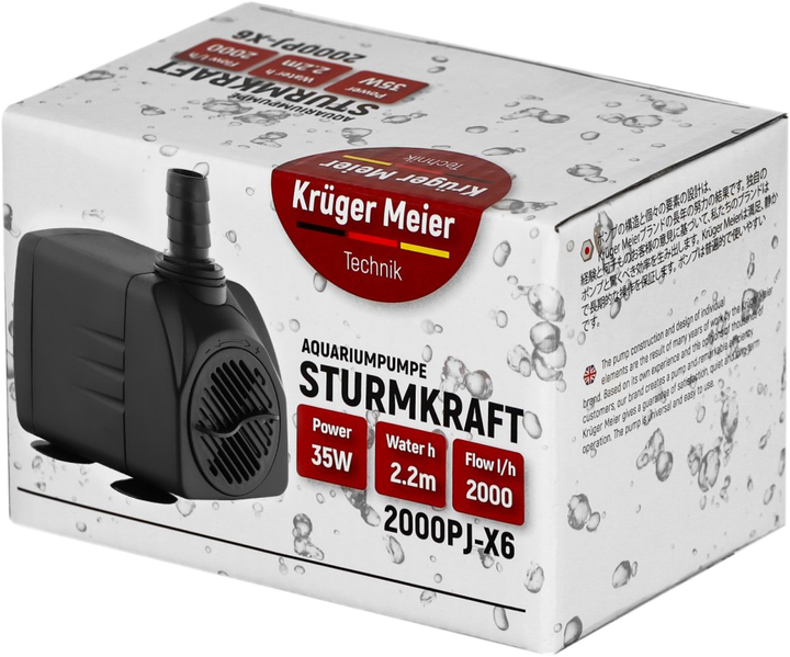 Помпа подъемная Kruger Meier Sturmkraft 2000 л/ч (2000PJ-X6) (5903900043038) - изображение 7