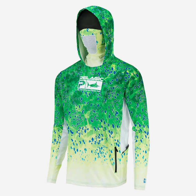 Реглан Pelagic Exo-Tech Hooded Fishing Shirt 3580114 XXL Green