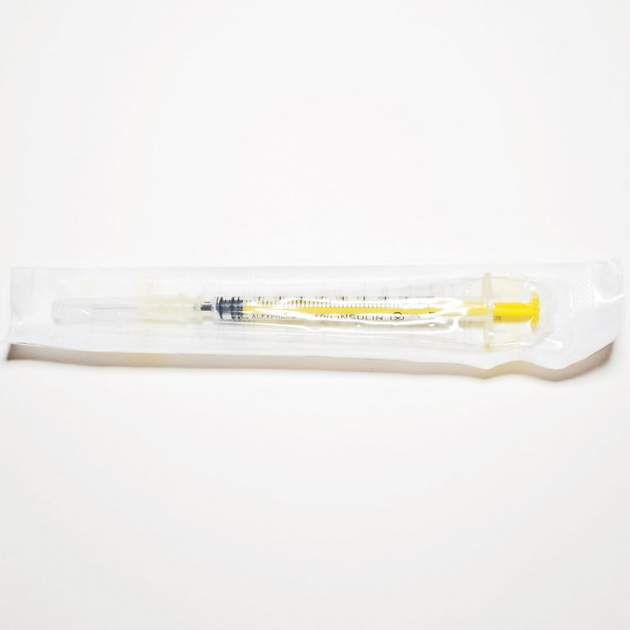 Шприц ін'єкційний інсуліновий зі знімною голкою Alexpharm 1 мл - зображення 1