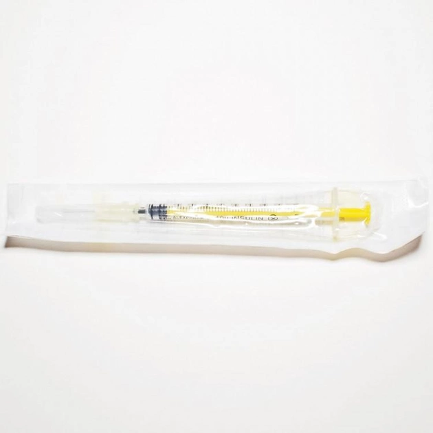 Шприц ін'єкційний інсуліновий зі знімною голкою Alexpharm 1 мл - зображення 1