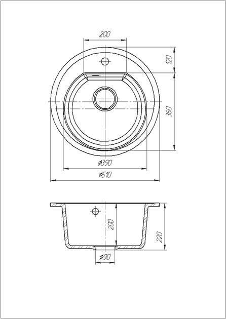 Кухонная мойка гранит Solid Классик желтый - изображение 3