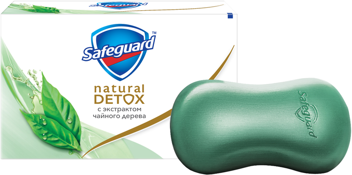 Мыло твердое Safeguard Natural Detox С экстрактом чайного дерева 110 г ...