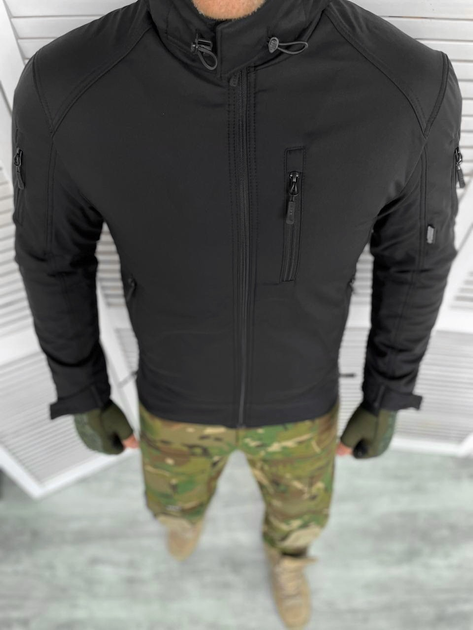 Тактична куртка Soft Shell Black XXL - зображення 1