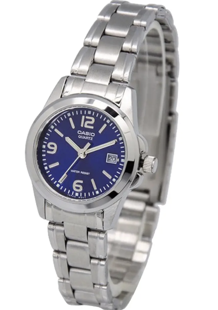 Жіночий годинник Casio LTP-1215A-2ADF Синій із сріблястим Нержавіюча сталь - зображення 6