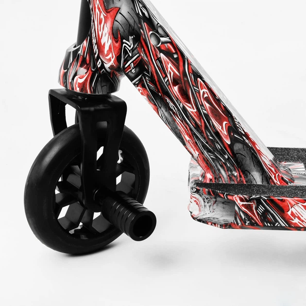 Самокат трюковый Best Scooter HIC-система, пеги, алюминиевый диск и дека, принт. Skull biker (105678) - изображение 6