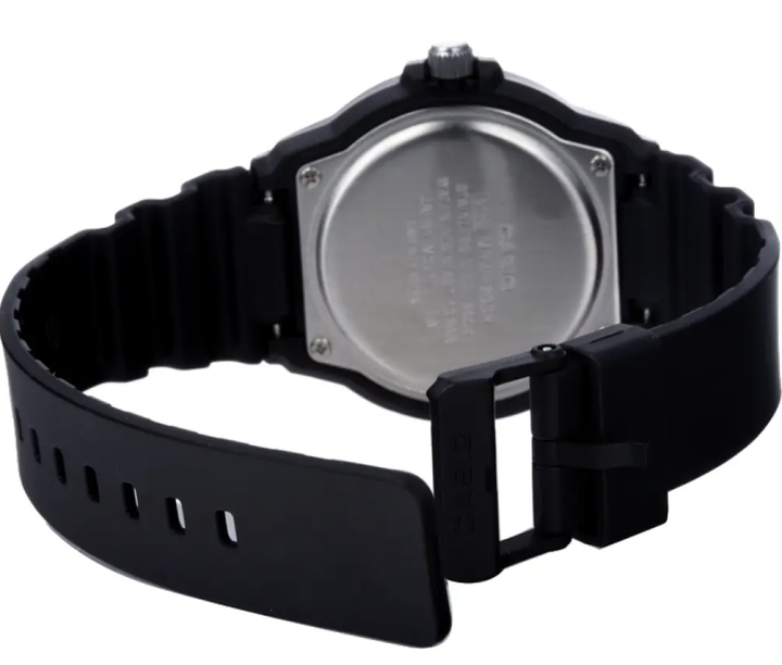 Наручные часы с каучуковым ремешком Casio MRW-200H-7E Серебристые с черным - изображение 7