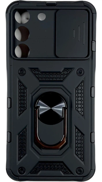 Чохол Camshield з кільцем-підставкою на Samsung Galaxy S22 чорний - Фото 1 Чохол Camshield з кільцем-підставкою на Samsung Galaxy S22 чорний - зображення 1