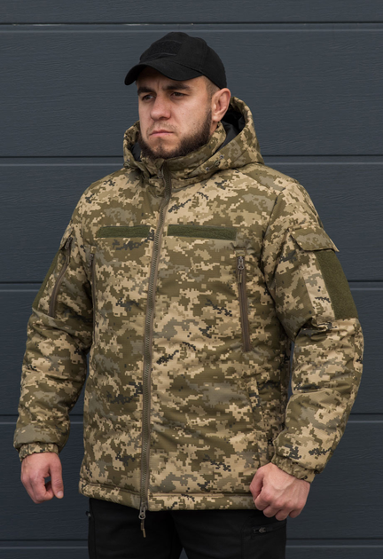 Куртка тактична зимова на блискавці з капюшоном XXL polk pixel - зображення 1