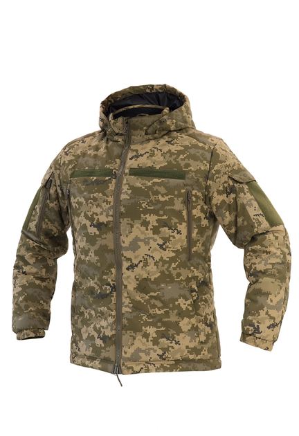 Куртка тактична зимова на блискавці з капюшоном M polk pixel - зображення 2