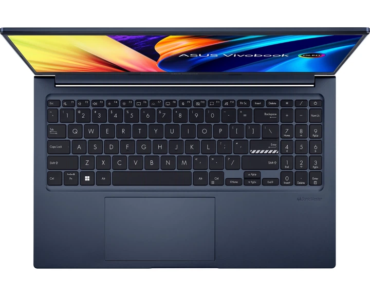 Ноутбук Asus Vivobook 15X OLED M1503IA-L1038 (90NB0Y61-M001E0); 15.6" FullHD (1920x1080) OLED глянцевий / AMD Ryzen 5 4600H (3.0 - 4.0 ГГц) / RAM 16 ГБ / SSD 512 ГБ / AMD Radeon Graphics / без ОП / BT / Wi-Fi / веб-камера / Без ОС / 1.7 кг / синій / підсв - зображення 2