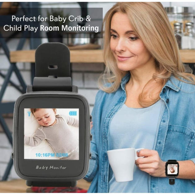 Видеоняня - наручные часы Baby Monitor VB606, обратная связь, 1.5" дисплей, датчик температуры, VOX - изображение 10