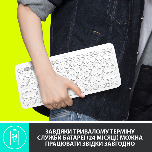 Клавіатура бездротова Logitech K380 Graphite (920-007584) - зображення 5