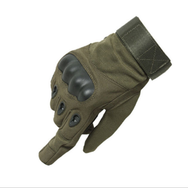 Військові рукавички із захистом кісточок ReFire Gear для сенсорних екранів L хакі - зображення 2