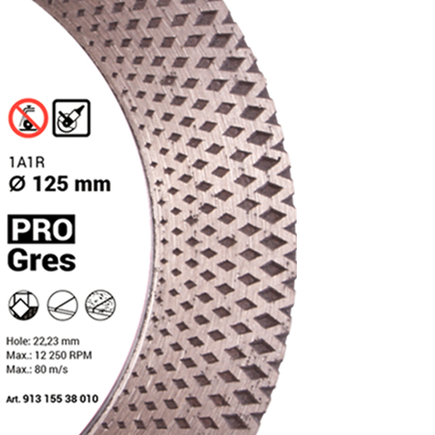 Круг алмазный отрезной 1A1R 125x2,0x8/20x22,23 PRO Gres - изображение 4