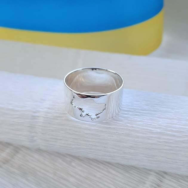 Серебряное кольцо Карта Украины 17 от продавца: Грация – в интернет ...