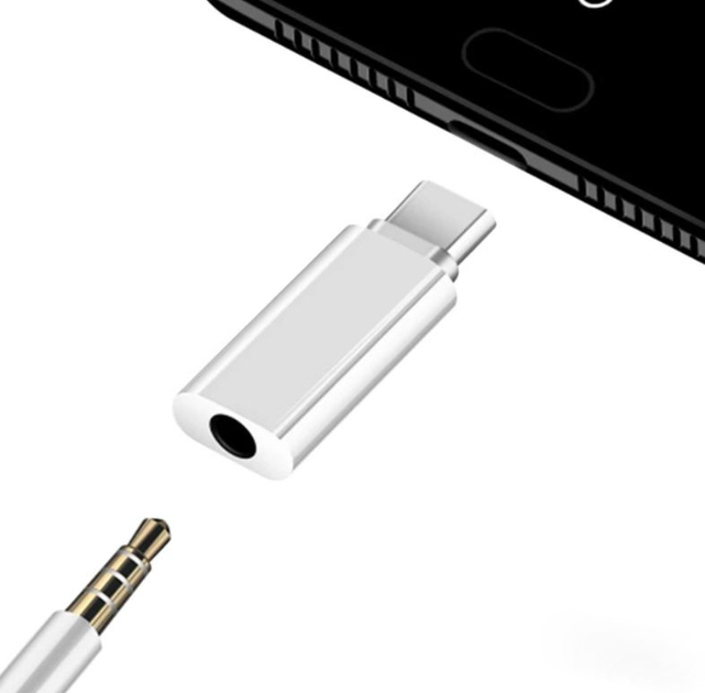 Перехідник адаптер Type-C to Audio Aux 3.5 mm White - Фото 4 Перехідник адаптер Type-C to Audio Aux 3.5 mm White - зображення 4