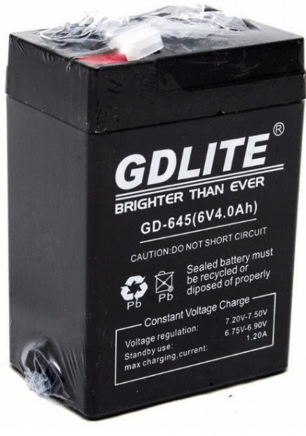 Аккумулятор для торговых фонарей весов светильников 6V 4A GDLITE GD-645 ...