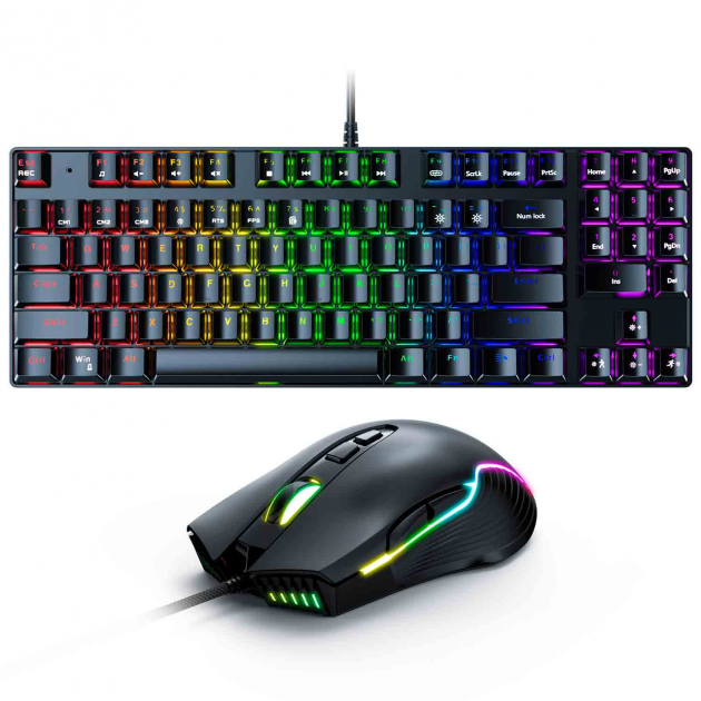Игровой проводной комплект ONIKUMA Gaming Combo 2-in-1, клавиатура (G26) +Мышка (CW905) Black - изображение 2