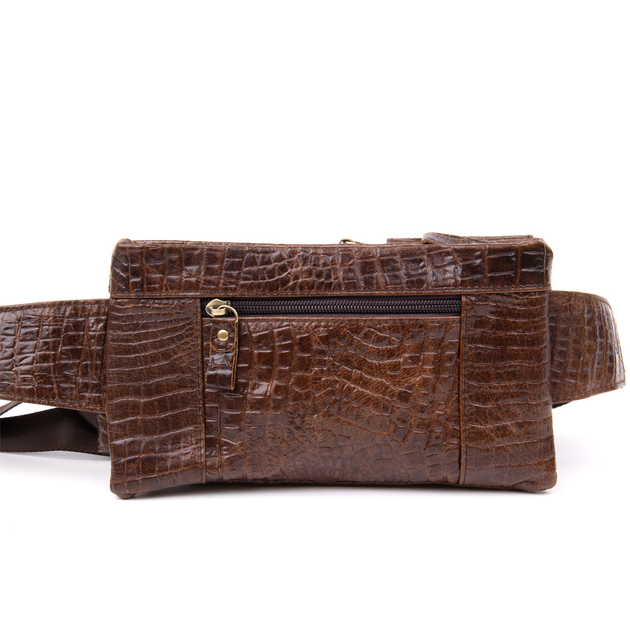 Бананка поясная под кожу рептилии унисекс Vintage Bag 20401 Коричневая 