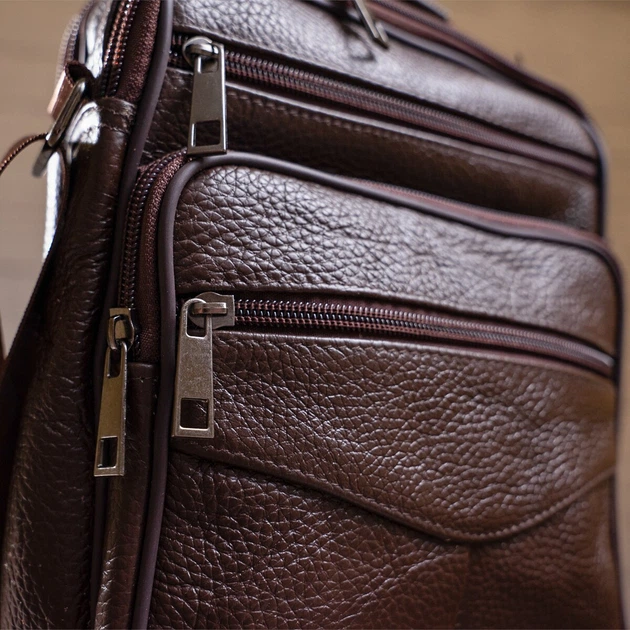 Сумка планшет через плечо мужская из натуральная кожи Vintage leather-14991 Коричневая - Фото 16 Сумка планшет через плечо мужская из натуральная кожи Vintage leather-14991 Коричневая - изображение 16
