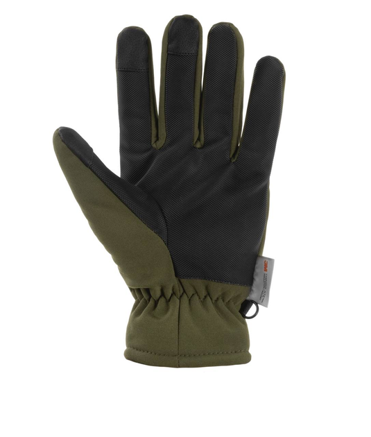 Зимние мужские теплые рукавицы Mil-tec softshell с изоляционным шаром Thinsulate утепленные на флисе перчатки с крючком для крепления XL полнопалые - изображение 2