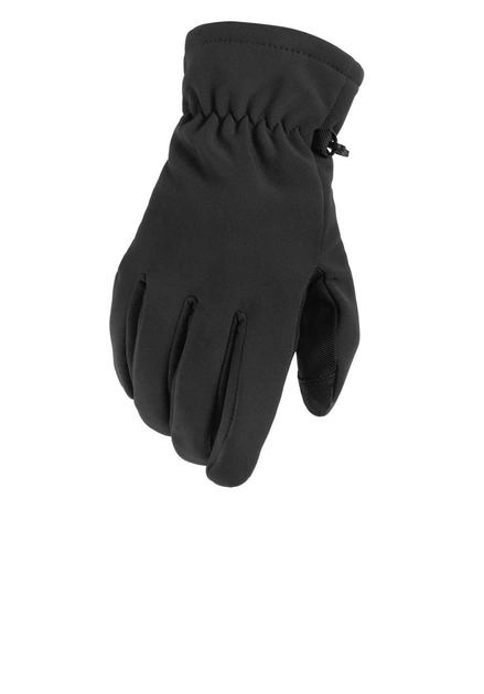 Рукавички зимові Mil-tec softshell Чорний XXL з флісовою підкладкою вказівний і середній палець з можливістю користування сенсорним екраном - зображення 1