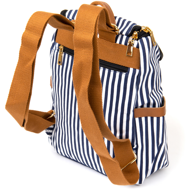 Рюкзак текстильный женский в полоску VINTAGE Backpack 20668 Белый от ...