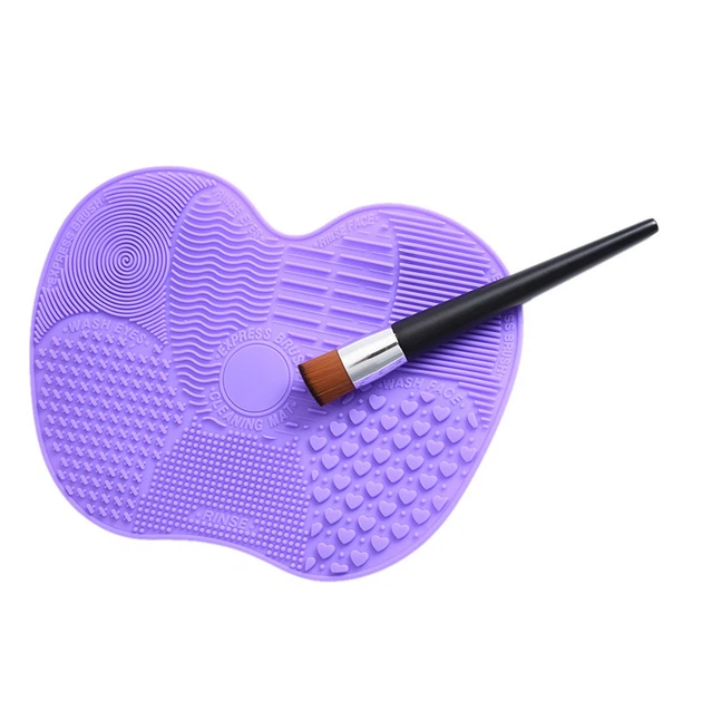 Силіконовий килимок SUNROZ Small Cleaning Brush Mat для миття пензликів 15,5 * 12см Фіолетовий (SUN2669) - Фото 2 Силіконовий килимок SUNROZ Small Cleaning Brush Mat для миття пензликів 15,5 * 12см Фіолетовий (SUN2669) - зображення 2