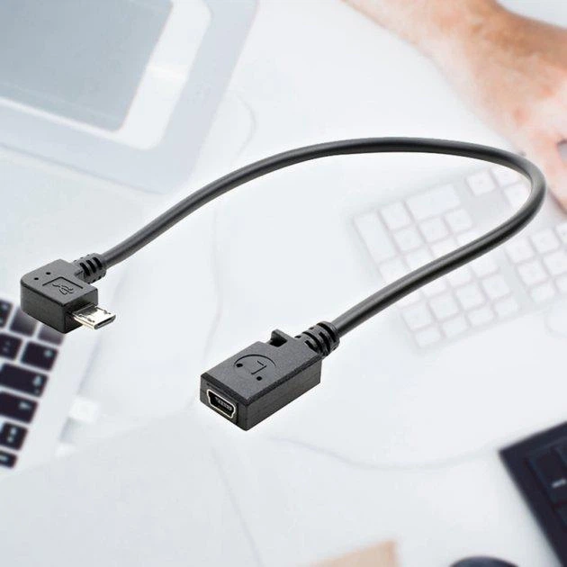 Кабель переходник конвертер Mini USB Female (мама) - Micro USB Male (папа) SUNROZ Right (A-48453) - Фото 3 Кабель переходник конвертер Mini USB Female (мама) - Micro USB Male (папа) SUNROZ Right (A-48453) - изображение 3