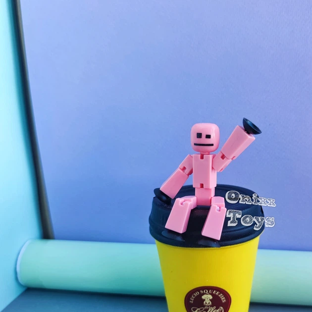 Фигурка человечек Стикбот для анимационного творчества СтикБот StikBot Zing Toys Розовый QS600 - изображение 4