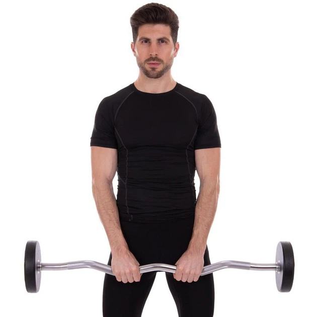 Штанга фіксована вигнута поліуретанова Zelart Urethane Barbell TA-2690-20 довжина-104см 20кг - зображення 10
