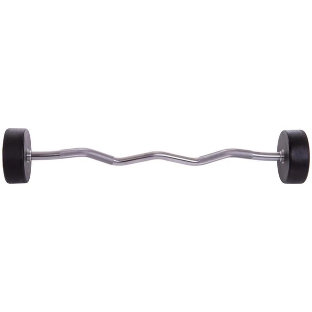 Штанга фіксована вигнута поліуретанова Zelart Urethane Barbell TA-2690-35 довжина-110см 35кг - зображення 2