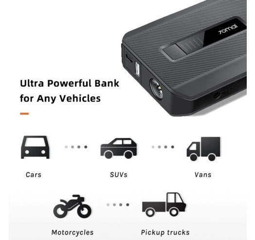 Портативный стартер пуско-зарядное устройство для авто Xiaomi 70mai Jump Strarter Midrive 18000mAh (Midrive PS06) - изображение 4