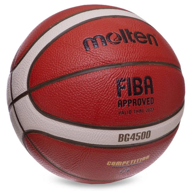 М'яч баскетбольний Composite Leather №6 MOLTEN FIBA APVED Indoor (композитна шкіра, бутил, коричневий) (B6G4500) - зображення 2