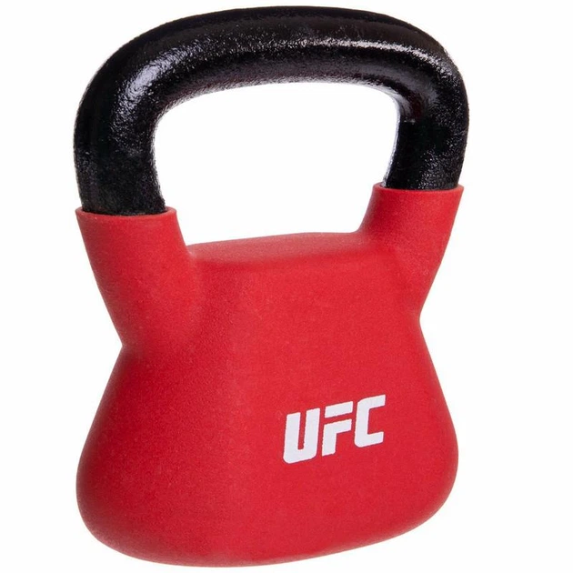 Гиря стальная с виниловым покрытием UFC UHA-69693 вес 6кг красный - изображение 2