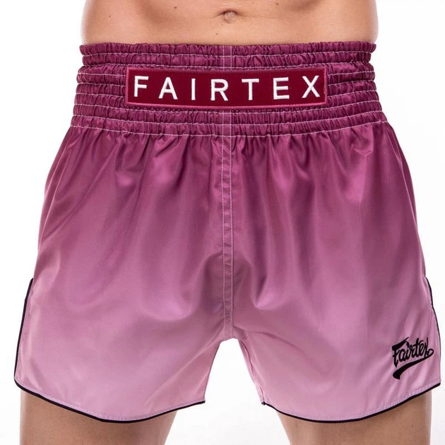 Шорты для тайского бокса и кикбоксинга FAIRTEX BS1904 BLACK/WINE L черный-бордовый - изображение 2