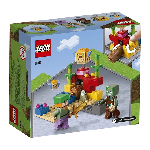 Конструктор LEGO Minecraft Кораловый риф 92 детали (21164) - изображение 3